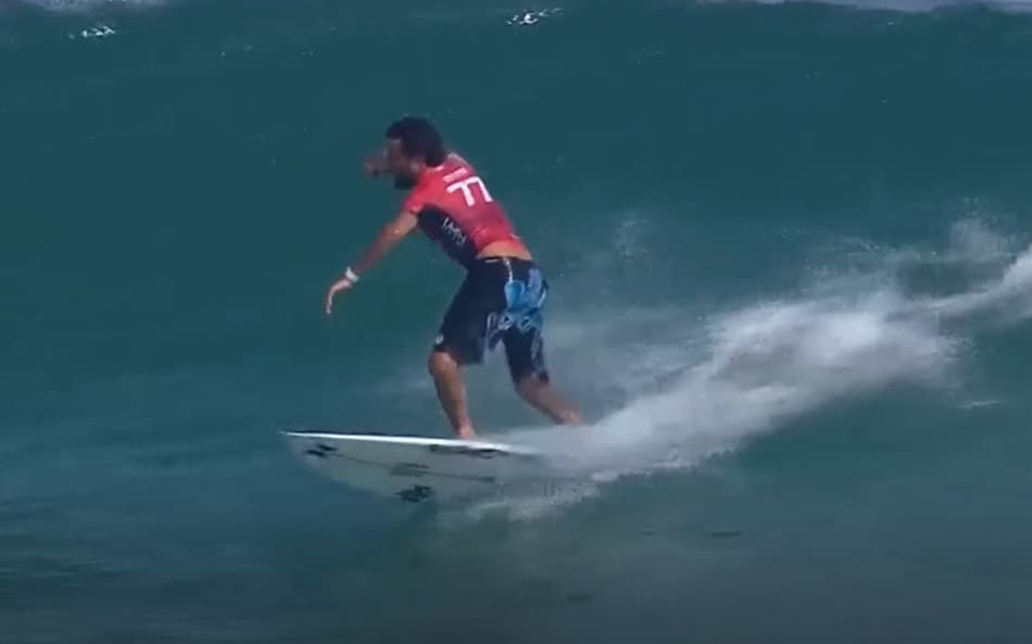 Filipe Toledo na etapa WSL de Saquarema (reprodução WSL)