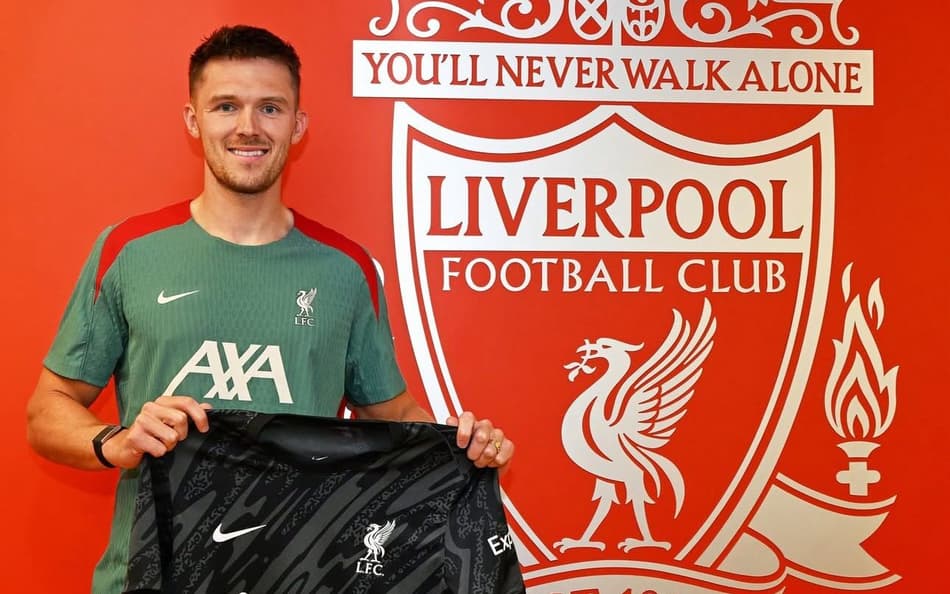 Freddie Woodman, nova contratação do Liverpool para temporada 25/26 (Foto: Reprodução/ Redes Sociais/ Liverpool)