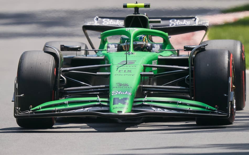 A Sauber do brasileiro Gabriel Bortoleto njo treino para o GP do Canadá de Fórmula 1 (foto: Geoff Robins / AFP)