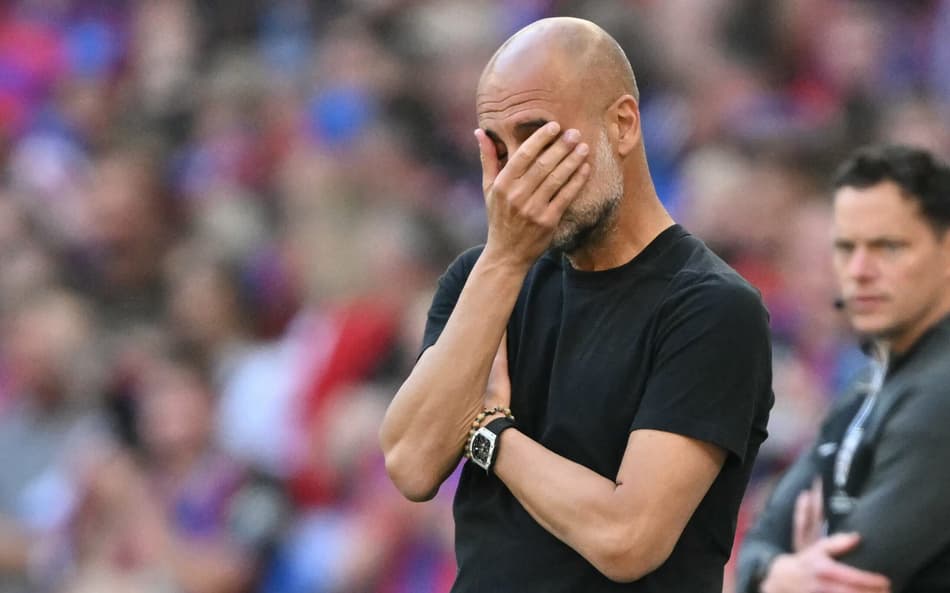 Guardiola lamenta derrota do Manchester City para o Crystal Palace na final da Copa da Inglaterra