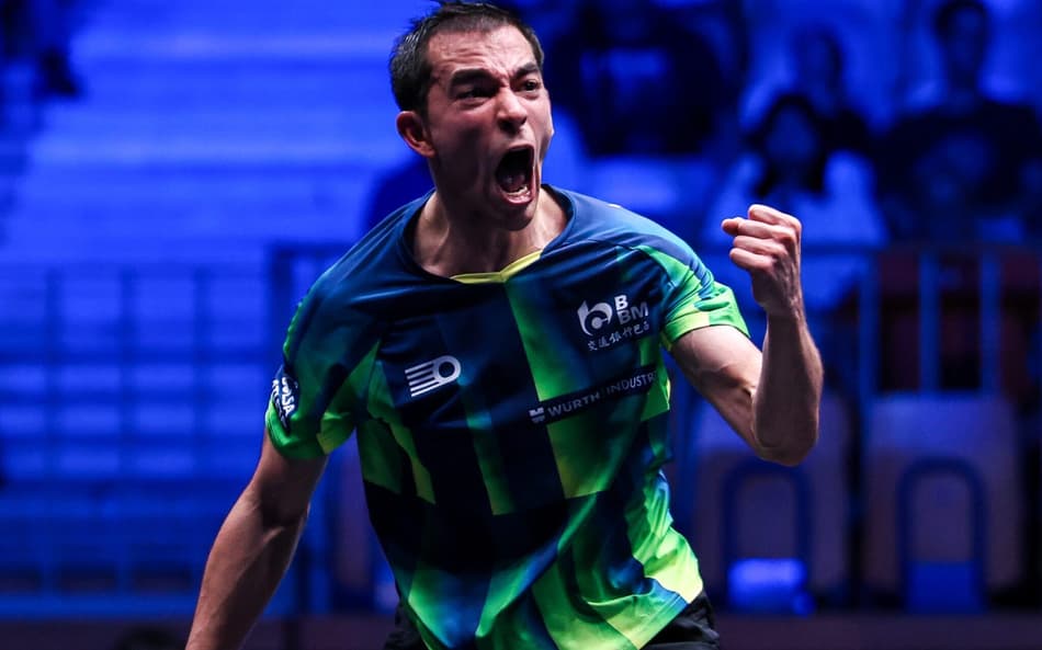 Hugo Calderano bicampeão na Eslovênia (foto: World Table Tennis)