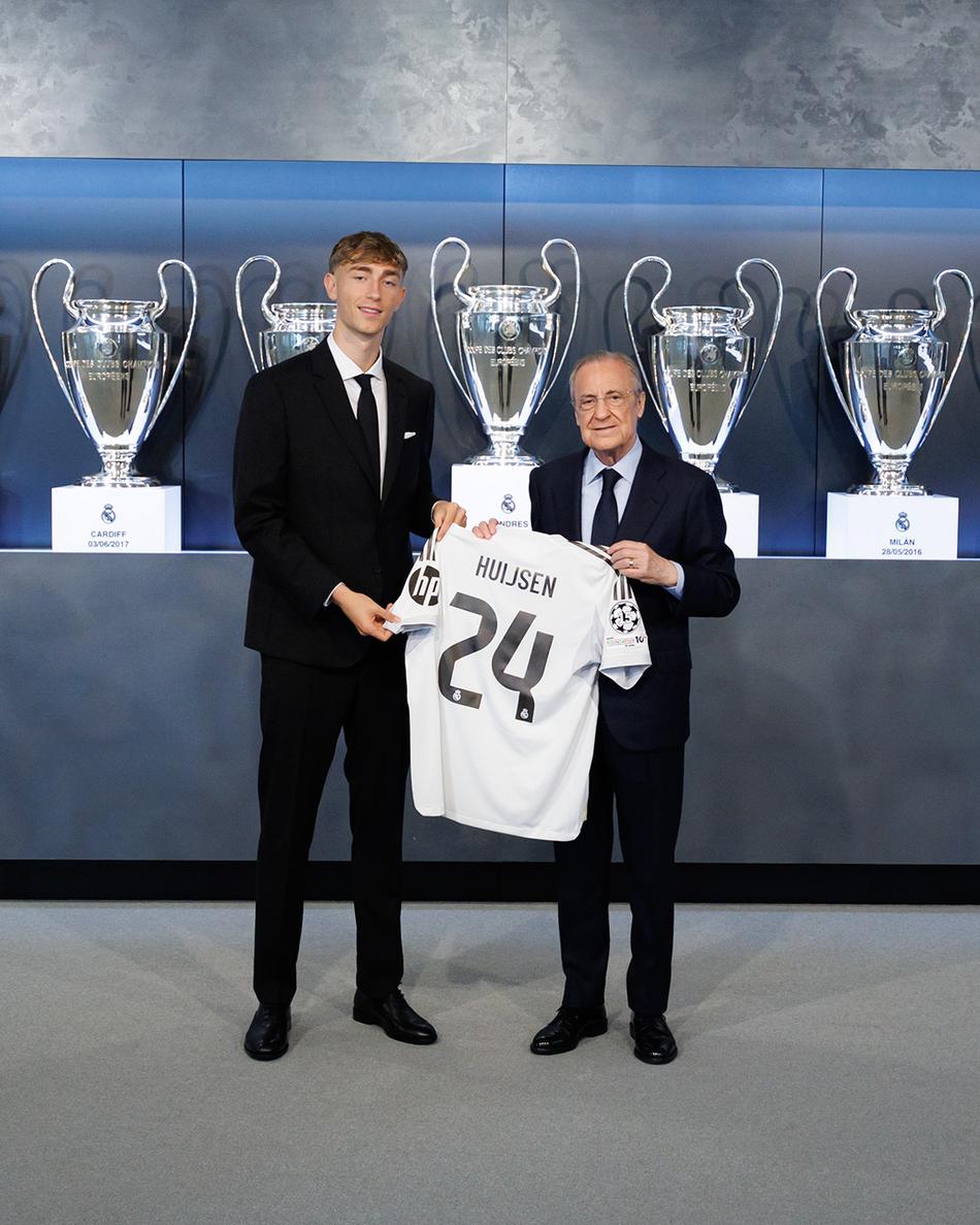 Huijsen foi apresentado oficialmente pelo Real Madrid (Foto: Divulgação)