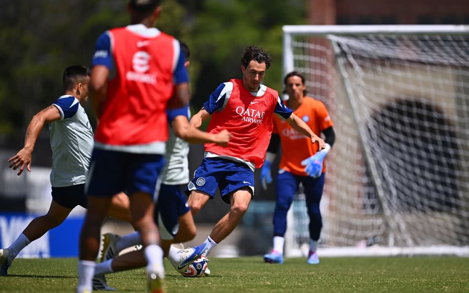Jogadores em treino da Inter de Milão (Foto: divulgação/Internazionale)