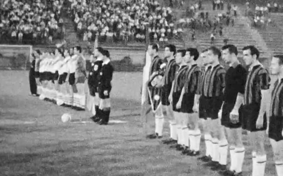 Amistoso entre Inter de Milão e River Plate, em 1961 (Foto: reprodução/Internazionale)