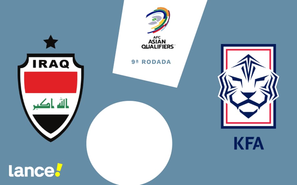 Iraque x Coreia do Sul pela 9º rodada das Eliminatórias Asiáticas da Copa do Mundo (Arte: Lance!)