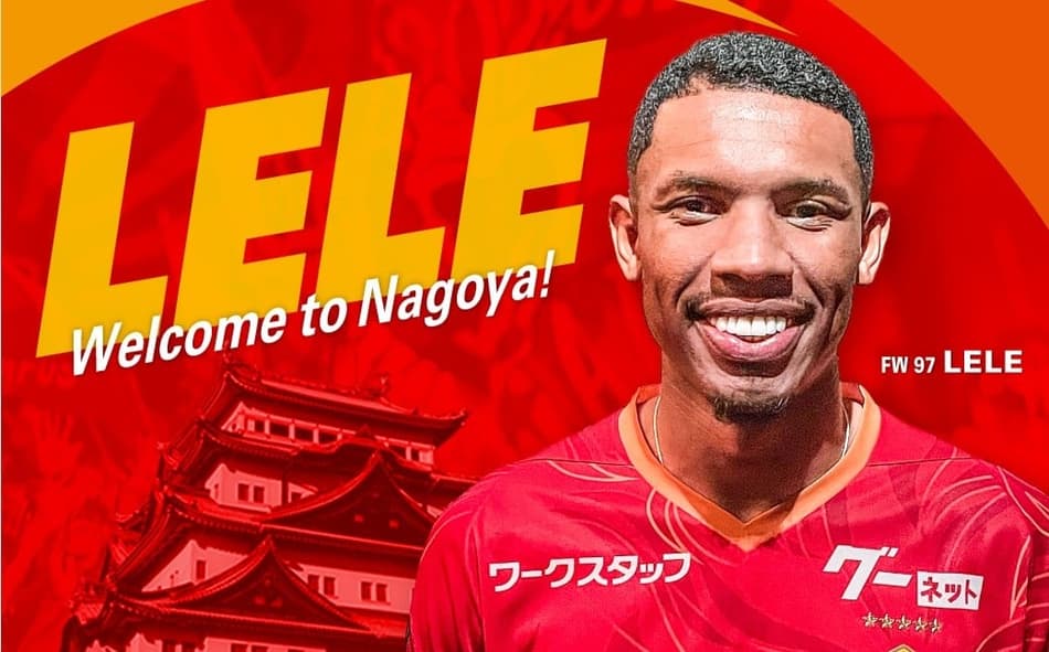 Atacante Lelê é o novo reforço do Nagoya Grampus, do Japão (Foto: divulgação/Nagoya Grampus)