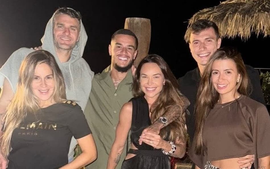 Lucas Piton, Vegetti e Coutinho de férias nos Estados Unidos (Foto: Reprodução)