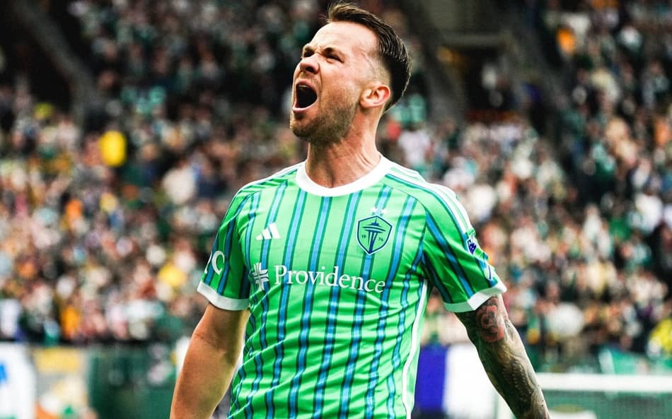 Rusnak comemorando um dos gols do Sounders (Foto: Divulgação/Seattle Sounders)