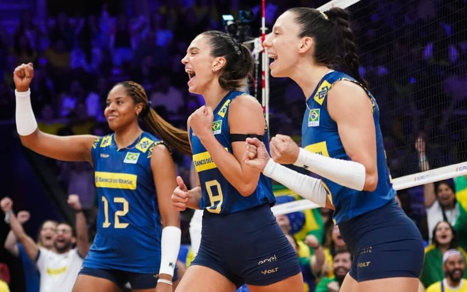 Brasil x Tchéquia, VNL feminina, no Maracanãzinho (foto: Mauricio Val/FV Imagem/CBV)