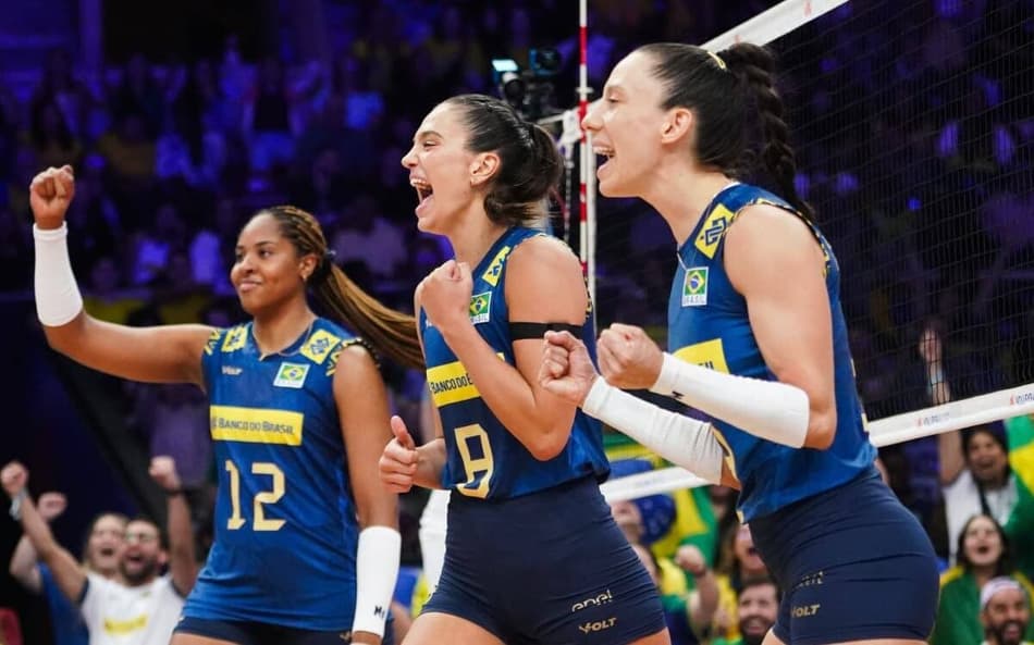 Brasil x Tchéquia, VNL feminina, no Maracanãzinho (foto: Mauricio Val/FV Imagem/CBV)