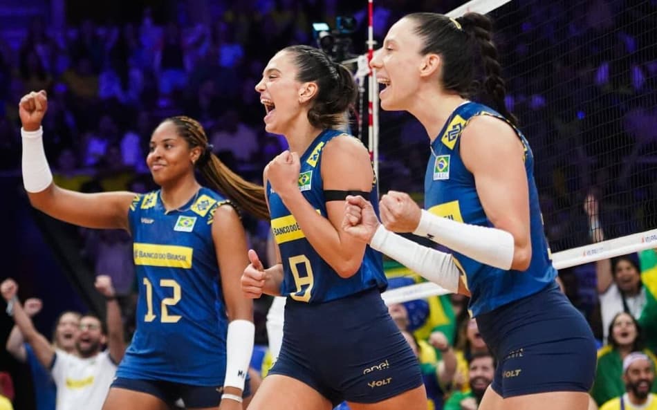 Brasil x Tchéquia, VNL feminina, no Maracanãzinho (foto: Mauricio Val/FV Imagem/CBV)