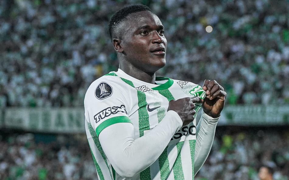 Viveros comemora gol contra o Bahia Foto: Divulgação / Atlético Nacional