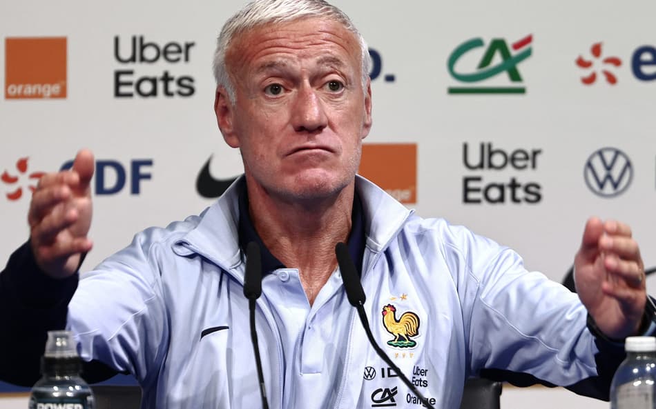 Técnico da França, Didier Deschamps em coletiva na Data Fifa