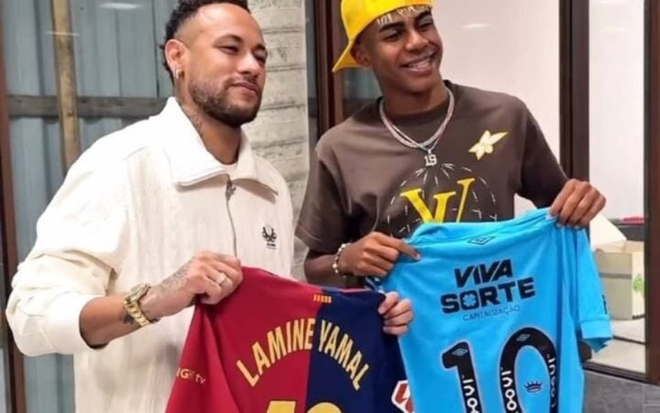 Neymar e Yamal em encontro (Foto: Reprodução)