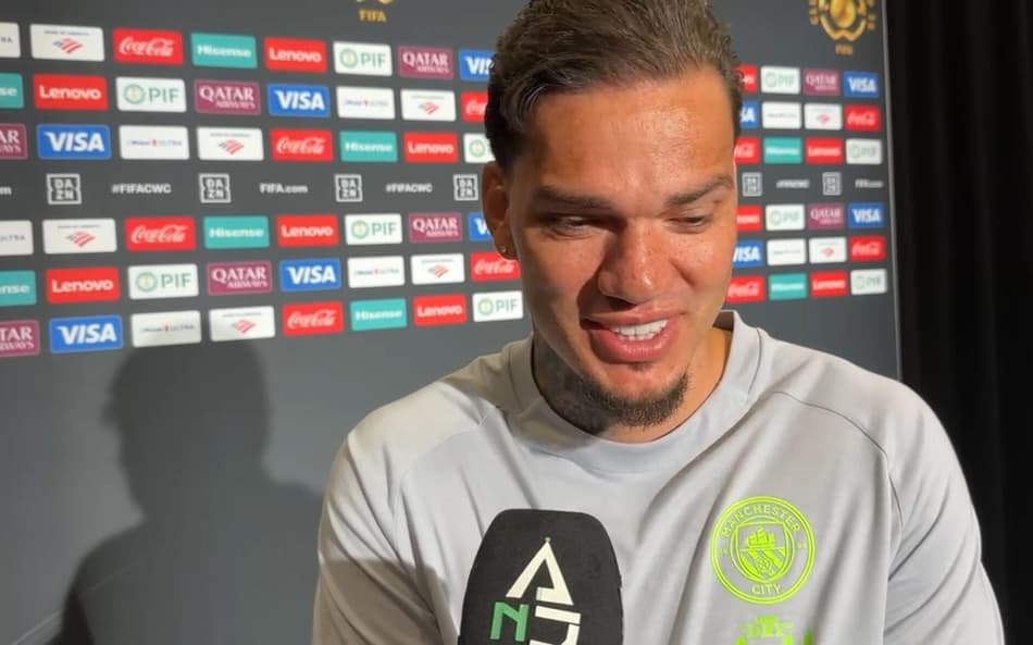 Ederson falou na zona mista antes do confronto do Manchester City contra a Juventus (Imagem: David Sharp)
