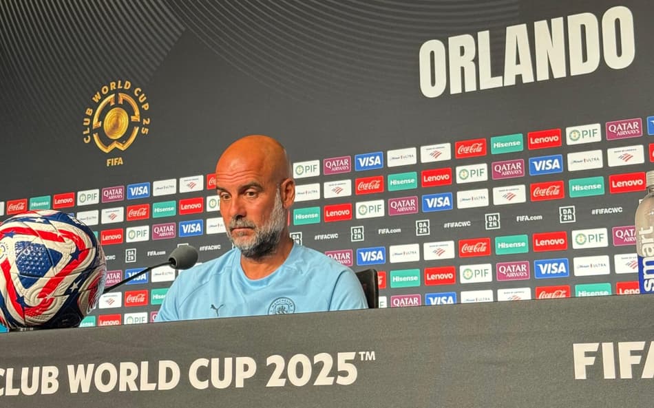 Pep Guardiola em entrevista coletiva no Mundial de Clubes