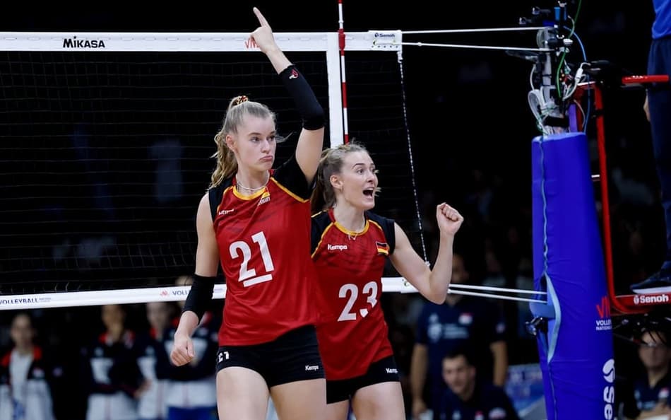 Alemanha e Sérvia na segunda semana da VNL (Foto: Divulgação / VNL)