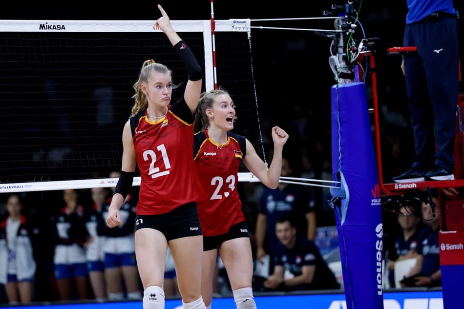 Alemanha e Sérvia na segunda semana da VNL (Foto: Divulgação / VNL)