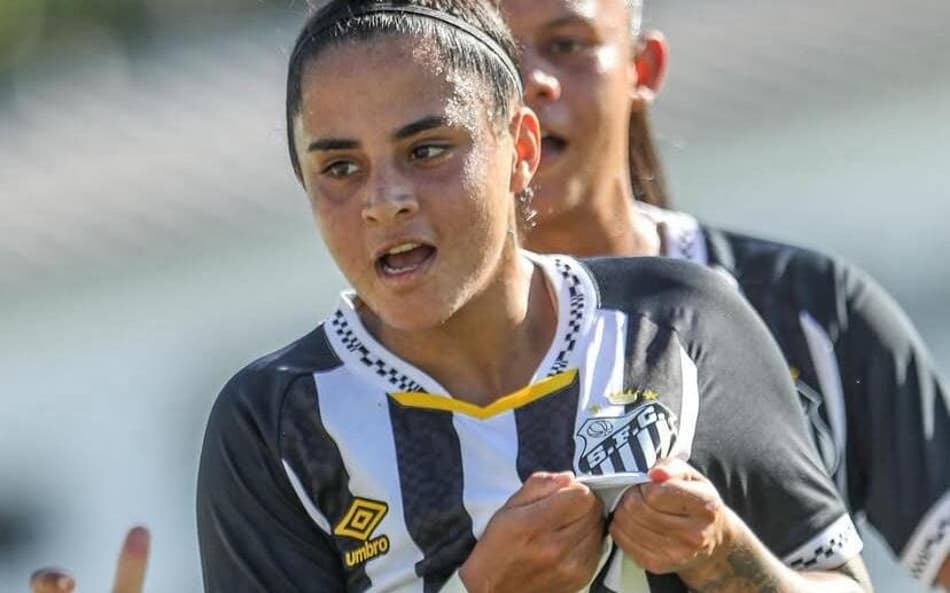 Analuyza marcou o gol da vitória do Santos diante do Ação, pela Série A2 feminina. (Foto: Reinaldo Campos/Santos FC)