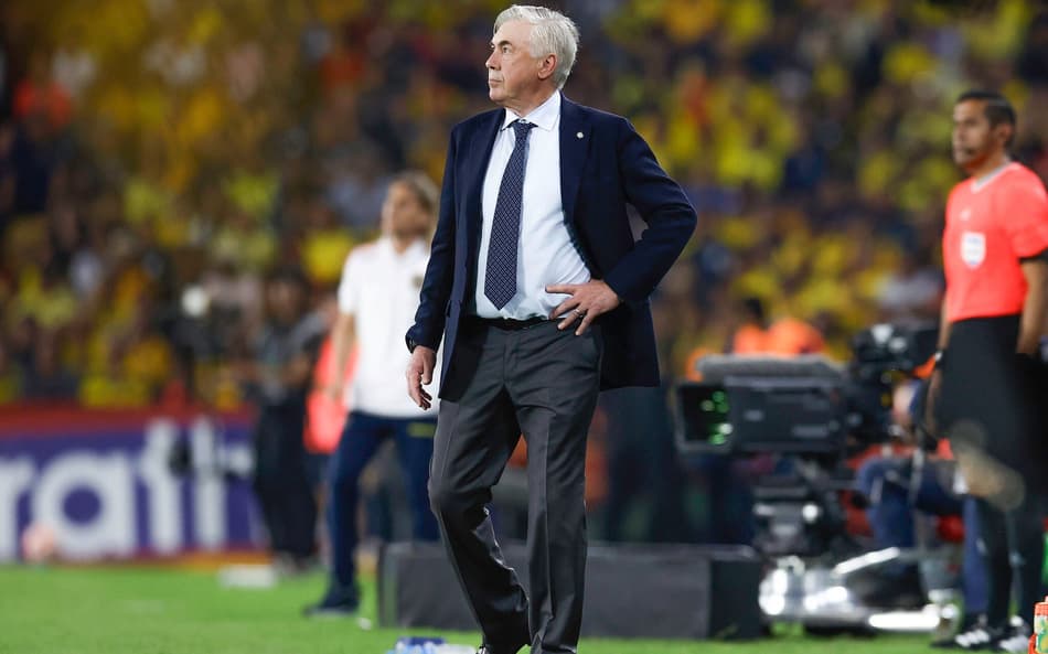 Ancelotti, durante estreia pela Seleção