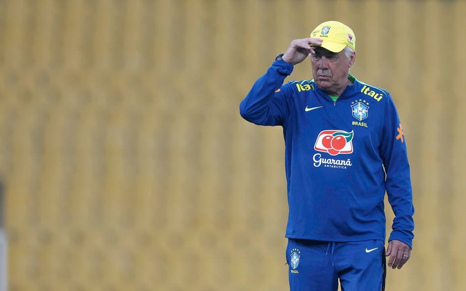 Carlo Ancelotti, durante treino da Seleção Brasileira em Guayaquil (Foto: Rafael Ribeiro/CBF)