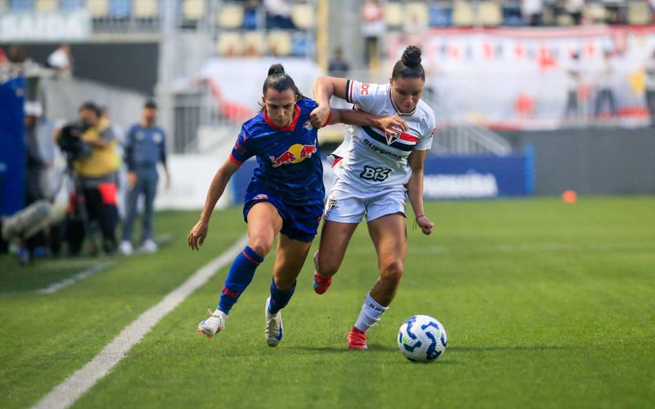 São Paulo vence Bragantino pelo Brasileirão feminino. (Foto: Fernando Roberto/Red Bull Bragantino.)