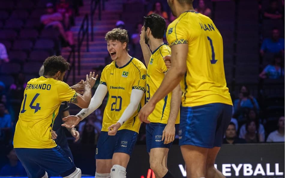 Brasil tem 100% de aproveitamento na segunda semana da VNL