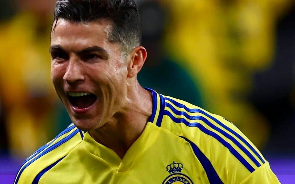 Cristiano Ronaldo comemora gol pelo Al-Nassr na Champions Asiática (Foto: Reprodução / X)