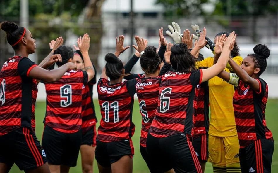 Flamengo derrotou o Botafogo na final do Brasileir~~ao feminino sub-20 de 2024. (Foto: Nayra Hal / Staff Images Woman / CBF)