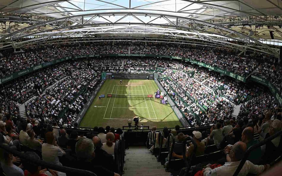 A quadra central do ATP 500 de Halle Carmen Jaspersen/AFP via Getty Images)