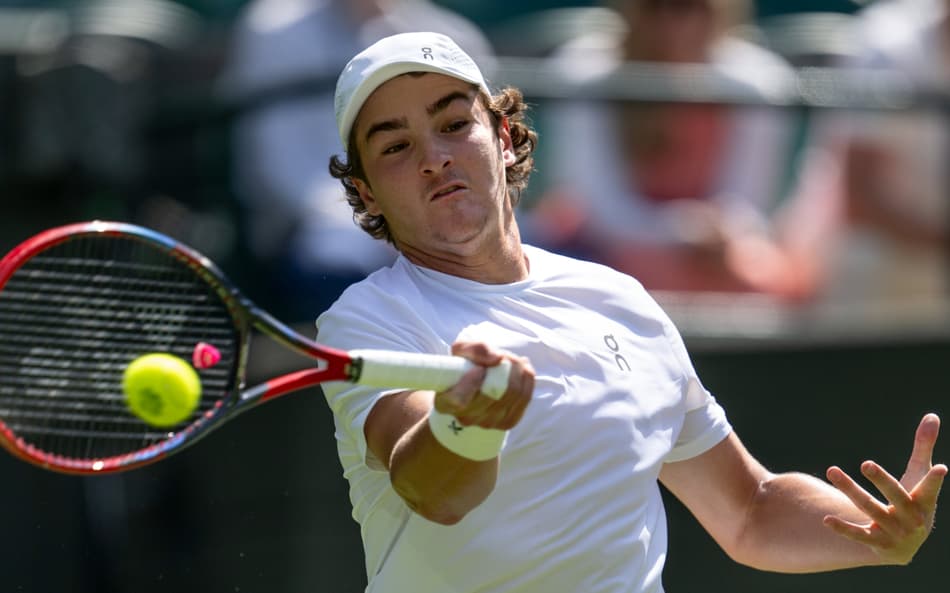 João Fonseca na estreia de Wimbledon (Divulgação)