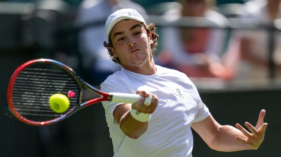 João Fonseca na estreia de Wimbledon (Divulgação)