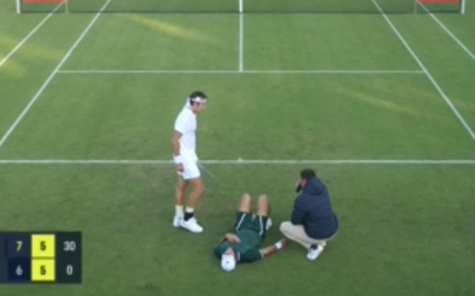 O tenista finlandês Otto Virtanen rompeu ligamentos do joelho esquerdo em torneio na grama