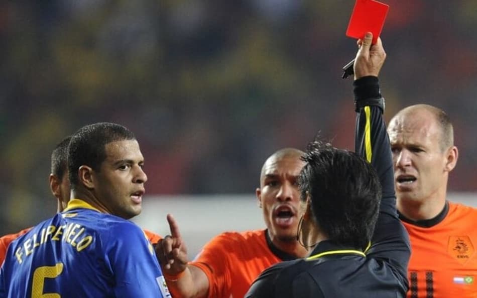 Felipe Melo (Brasil) x Holanda na Copa do Mundo de 2010