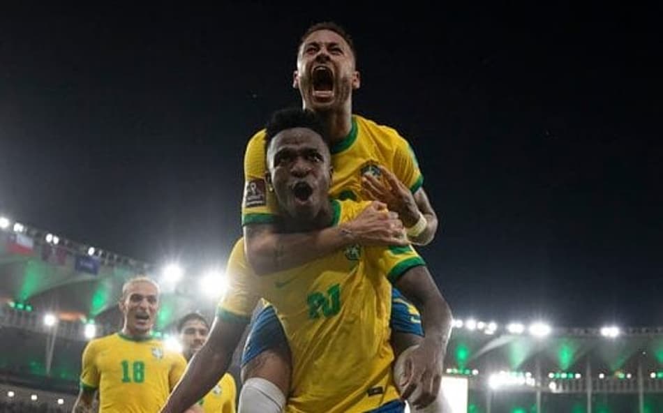 Neymar e Vinicius jr. pela Seleção Brasileira - Brasil 4x0 Chile, no Maracanã