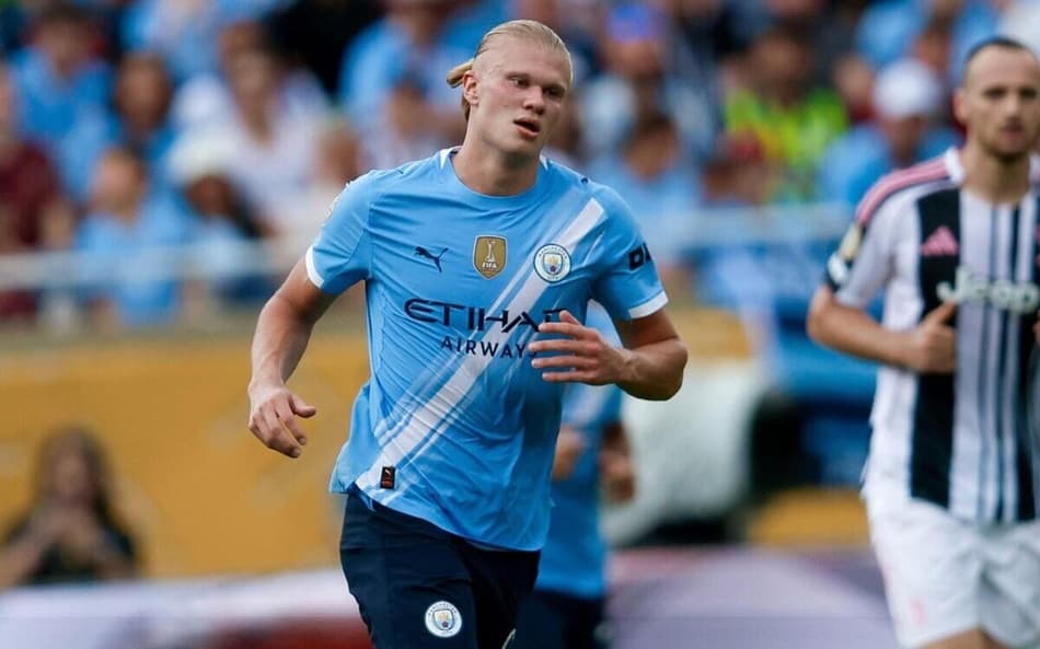 Haaland em ação em Juventus x Manchester City (Foto: Chris Arjoon/Icon Sportswire) (Icon Sportswire via AP Images)