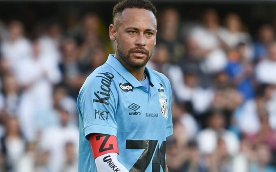 Neymar no jogo do Santos contra o Botafogo na Vila Belmiro