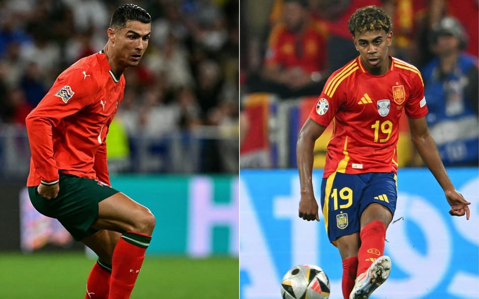 Cristiano Ronaldo e Lamine Yamal