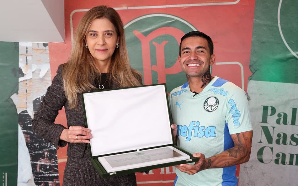 Leila Pereira e Dudu; Palmeiras