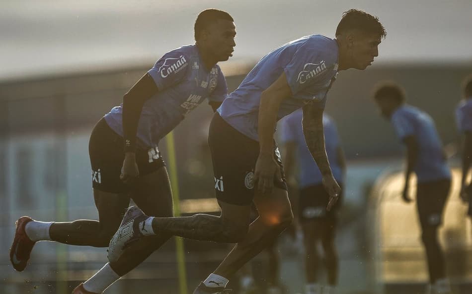 Ramos Mingo e Jean Lucas em treino do Bahia (Foto: Rafael Rodrigues / EC Bahia)