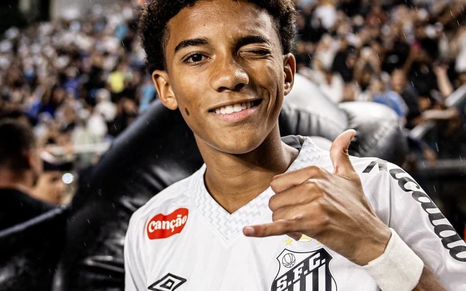 Robinho Jr fez seu primeiro jogo pelo Santos (Foto: Raul Baretta/ Santos FC)