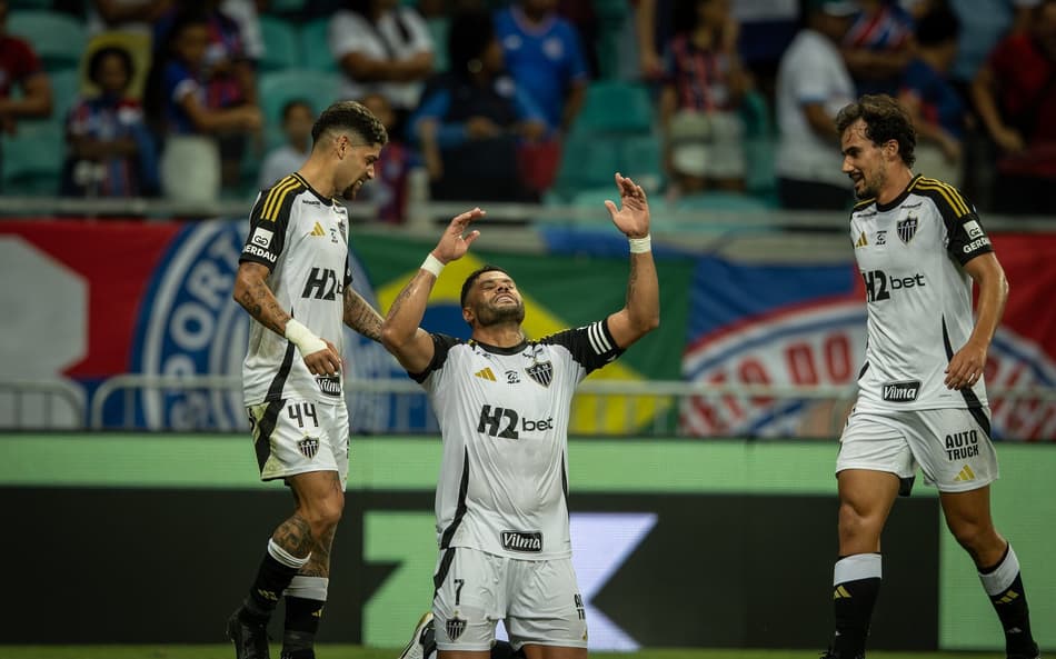 Hulk comemorando gol pelo Atlético-MG (Foto: Pedro Souza / Atlético)
