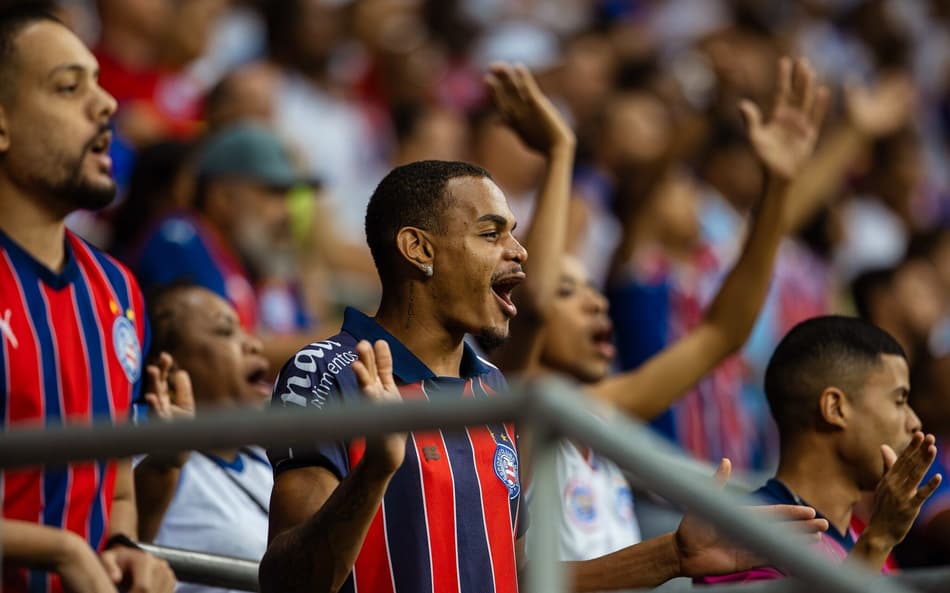 Torcida do Bahia contra o América de Cali, na Arena Fonte Nova (Foto: Letícia Martins/EC Bahia)