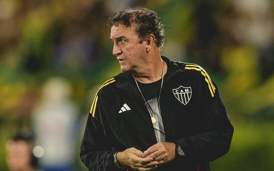 Cuca em vitória do Atlético-MG na Sul-Americana (Foto: Pedro Souza / Atlético)
