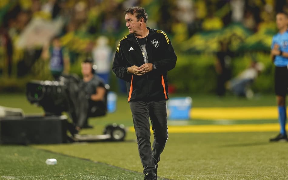 Cuca em vitória do Atlético-MG na Sul-Americana (Foto: Pedro Souza / Atlético)