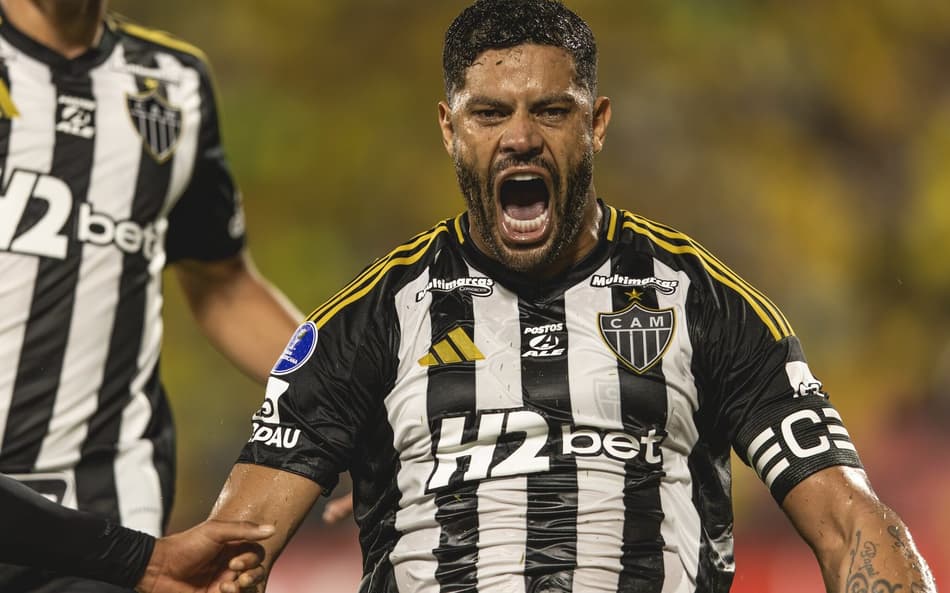 Hulk comemorando gol em jogo do Atlético-MG (Foto: Pedro Souza / Atlético)