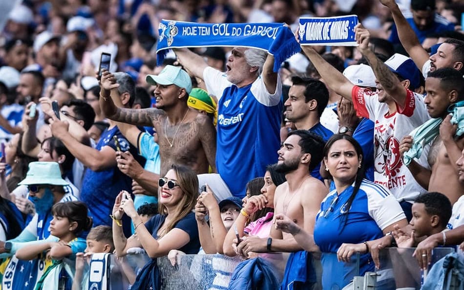 Torcida do Cruzeiro no Mineirão (Foto: Gustavo Aleixo/Cruzeiro)