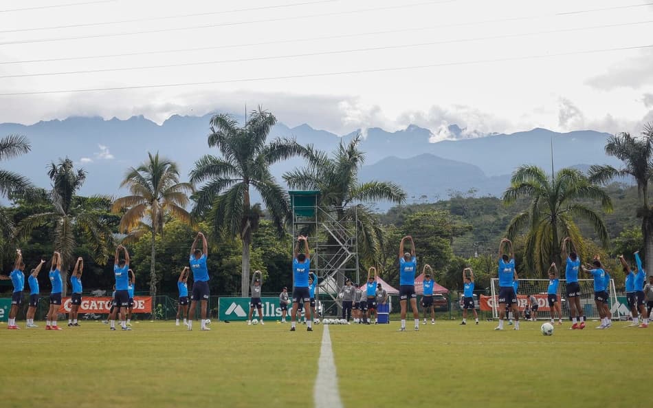 Elenco do Bahia trabalha no CT do Deportivo Cali (Foto: Rafael Rodrigues / EC Bahia)