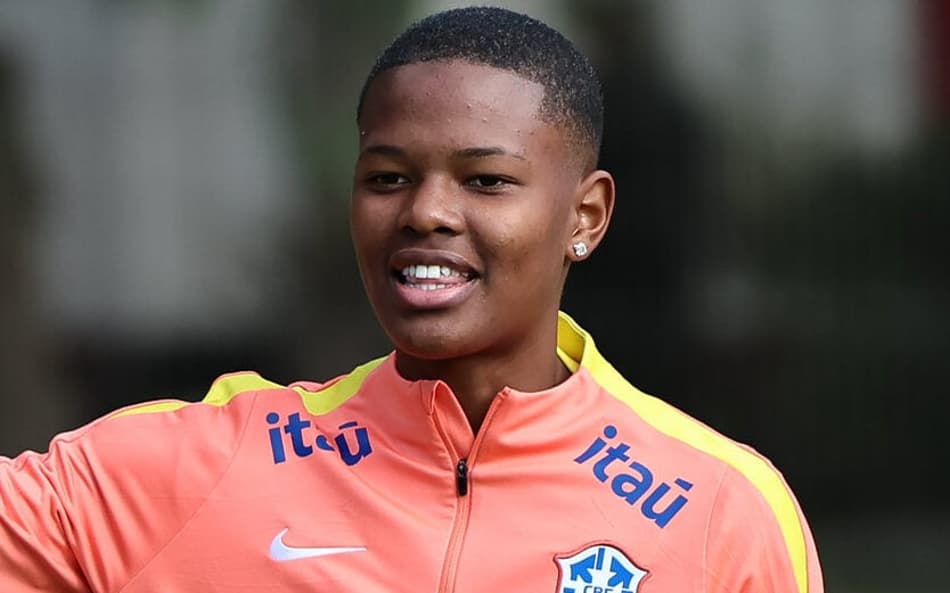 Jhonson, craque do Corinthians, durante treino da Seleção em Quito. (Foto: Lívia Villas Boas / CBF)