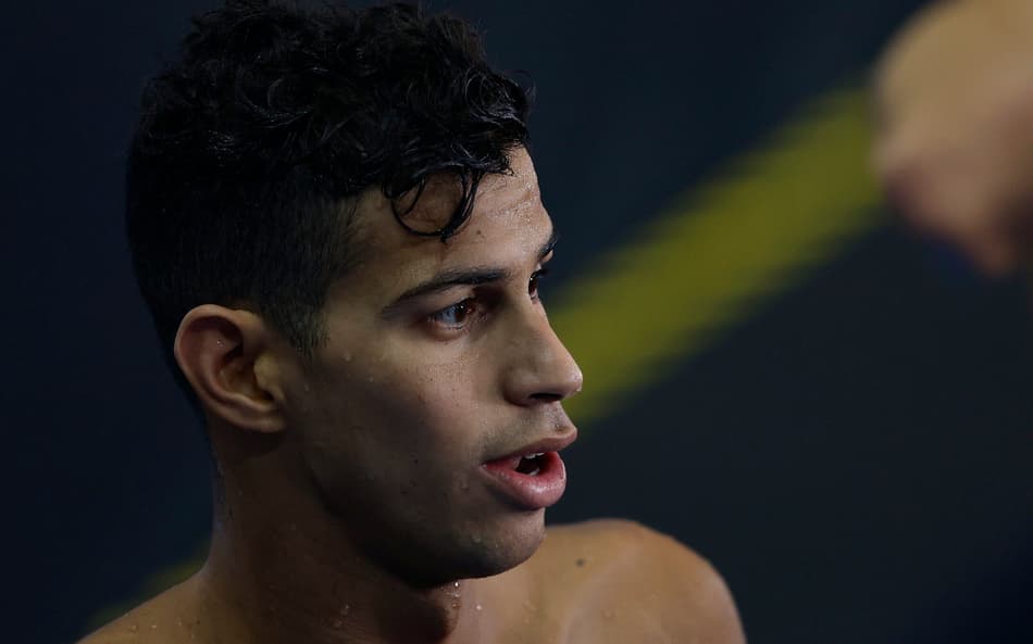 Guilherme Costa, durante Campeonato Mundial de Esportes Aquáticos 2025, nesta segunda, 28. Foto: Satiro Sodré/CBDA